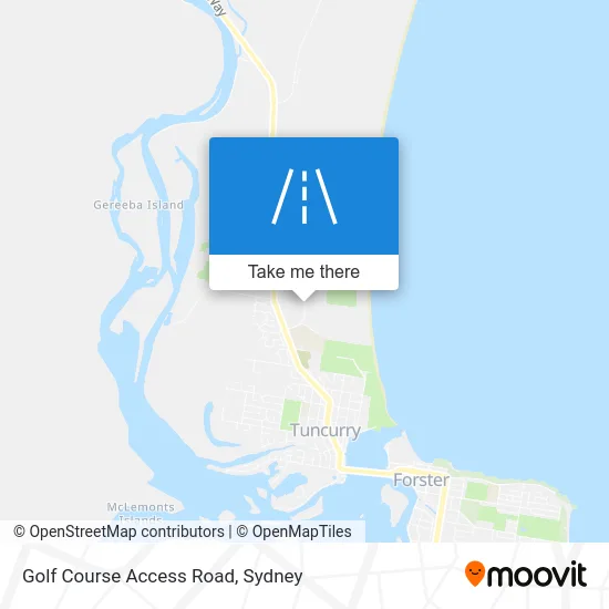 Mapa Golf Course Access Road