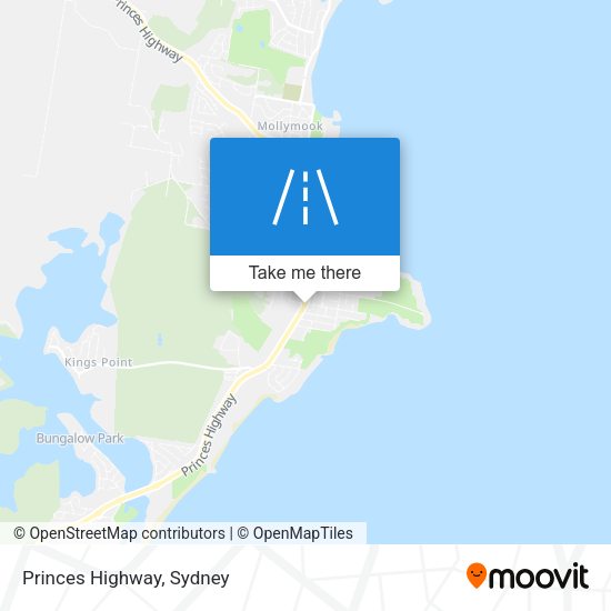 Princes Highway map
