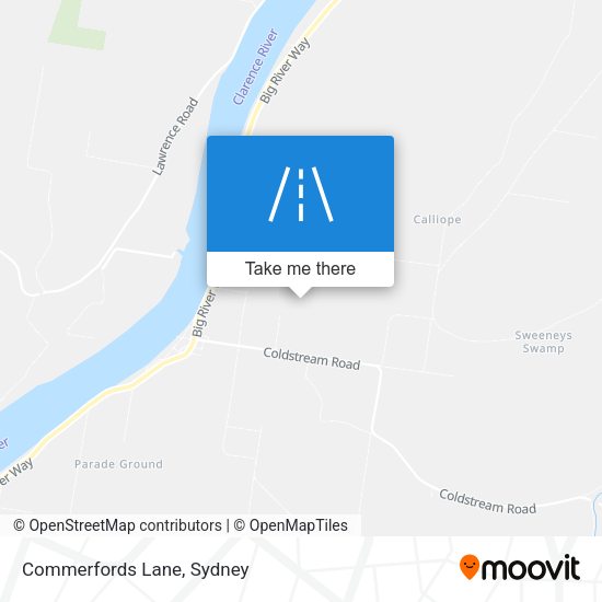 Commerfords Lane map