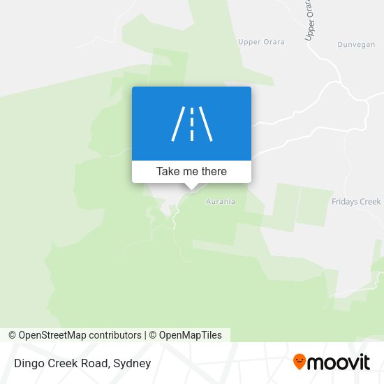 Dingo Creek Road map
