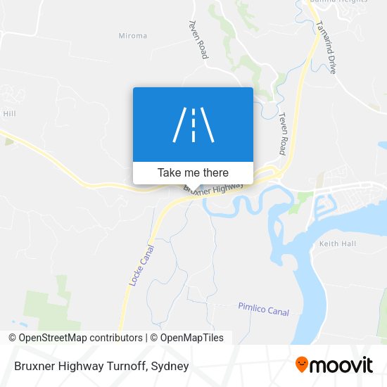 Bruxner Highway Turnoff map