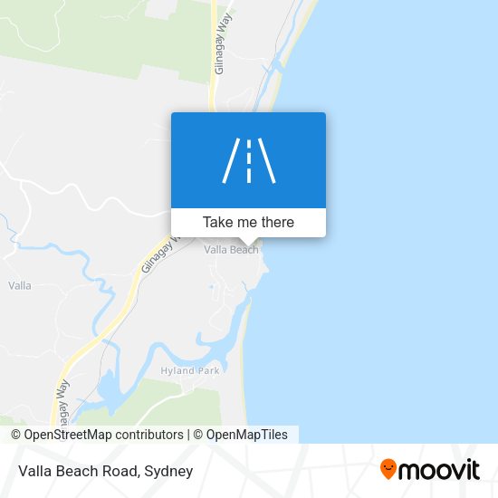 Valla Beach Road map