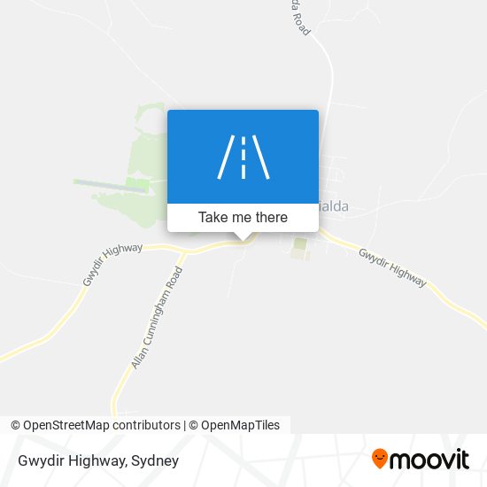 Gwydir Highway map