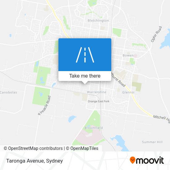 Taronga Avenue map