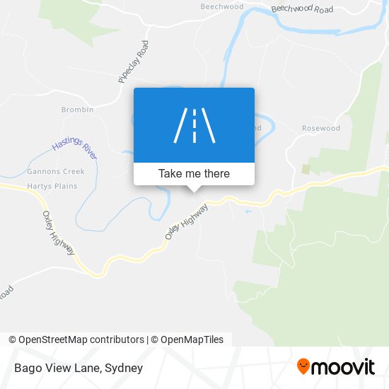 Bago View Lane map