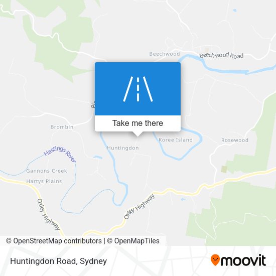 Huntingdon Road map