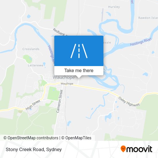 Stony Creek Road map