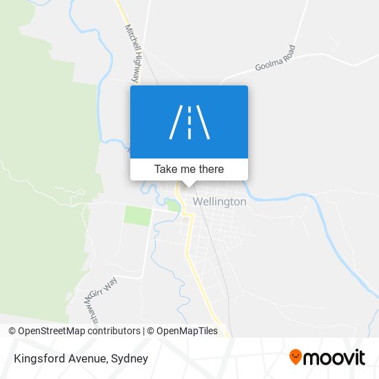 Mapa Kingsford Avenue