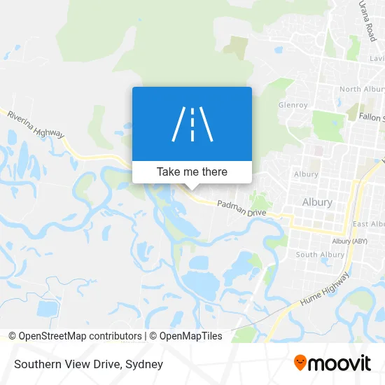 Mapa Southern View Drive