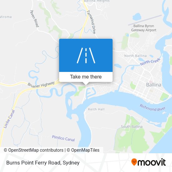 Burns Point Ferry Road map