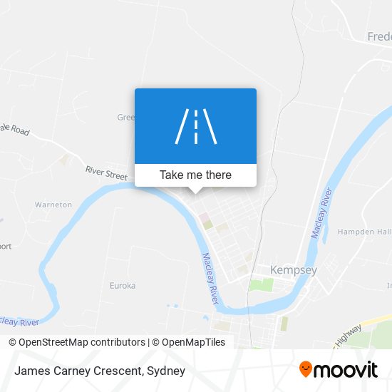 Mapa James Carney Crescent