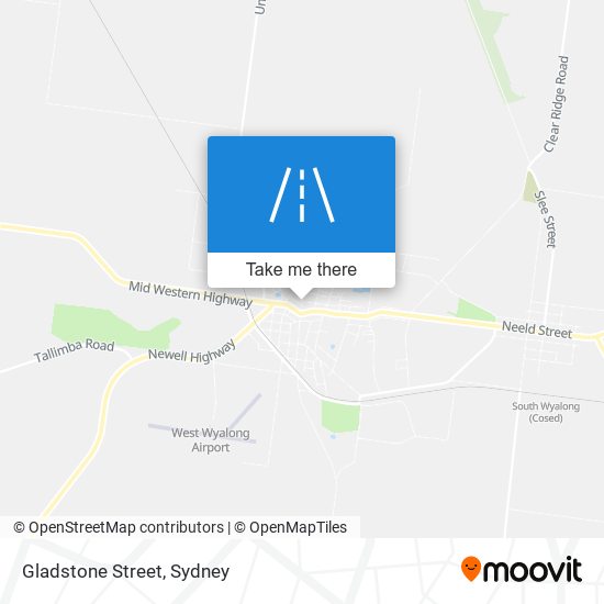 Mapa Gladstone Street