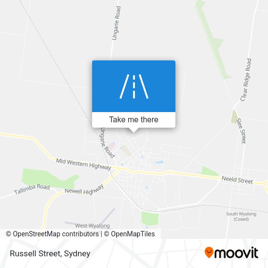 Russell Street map