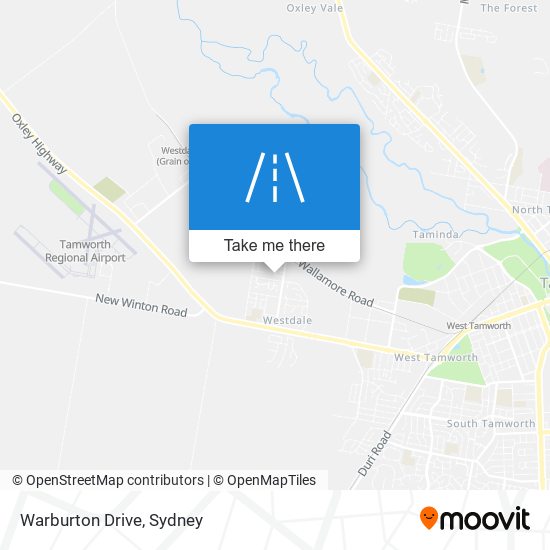 Mapa Warburton Drive