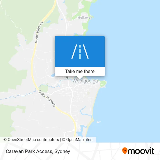 Mapa Caravan Park Access