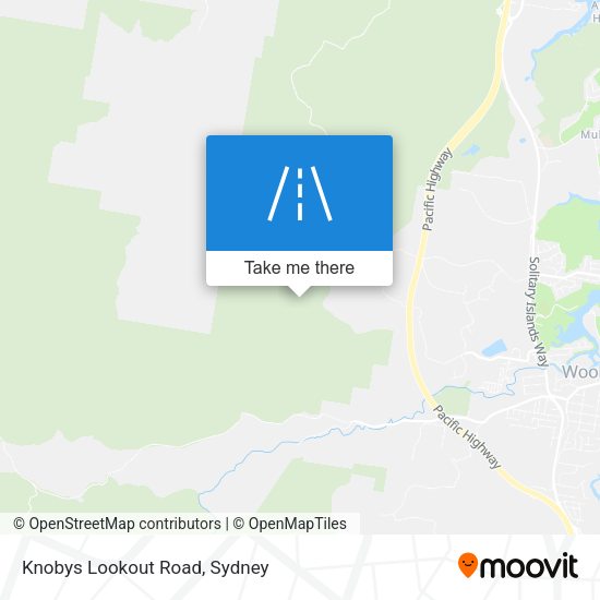 Knobys Lookout Road map