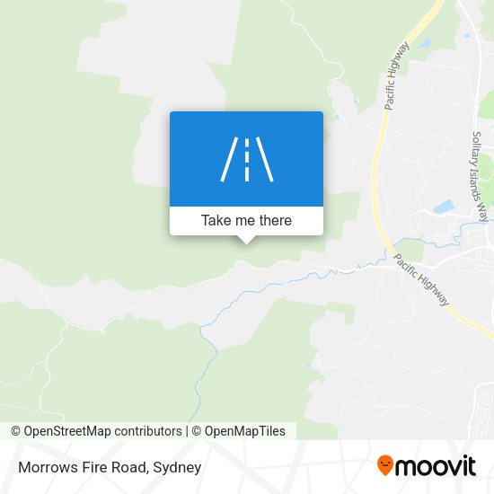 Morrows Fire Road map