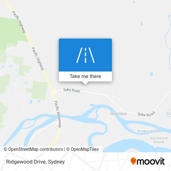 Mapa Ridgewood Drive