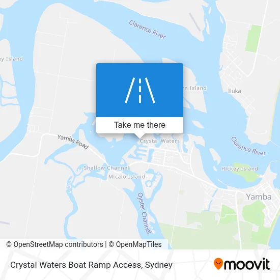 Mapa Crystal Waters Boat Ramp Access