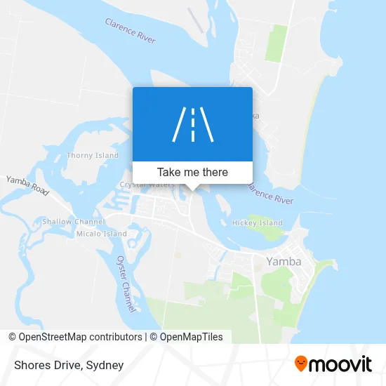 Mapa Shores Drive