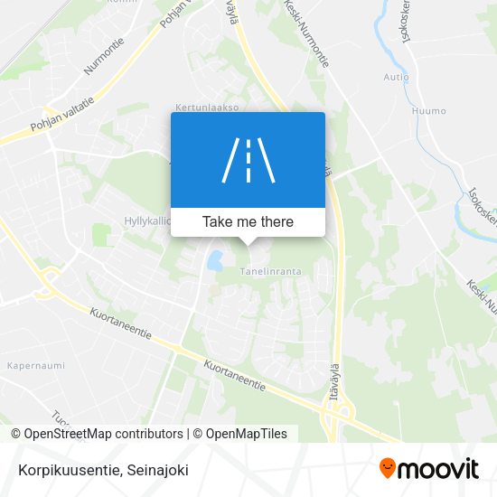 Korpikuusentie map