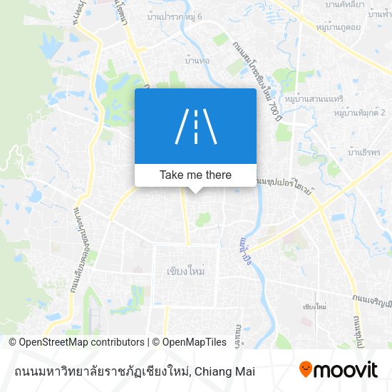 ถนนมหาวิทยาลัยราชภัฏเชียงใหม่ map