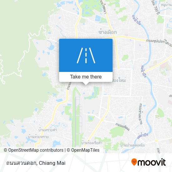 ถนนสวนดอก map