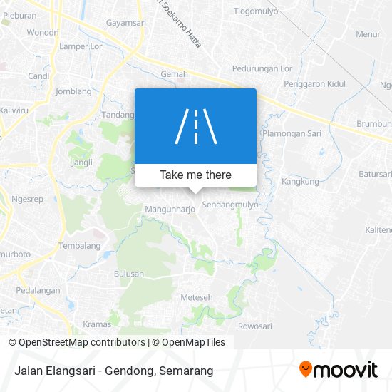 Jalan Elangsari - Gendong map