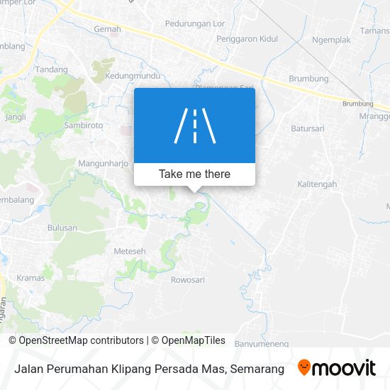 Jalan Perumahan Klipang Persada Mas map