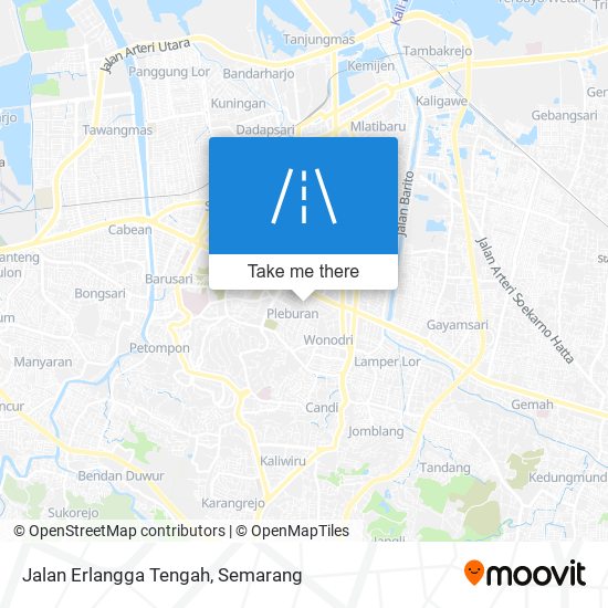 Jalan Erlangga Tengah map