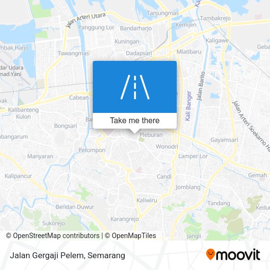 Jalan Gergaji Pelem map