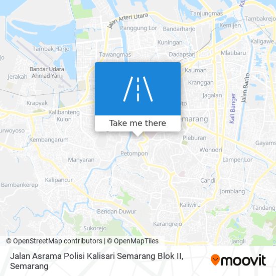 Jalan Asrama Polisi Kalisari Semarang Blok II map