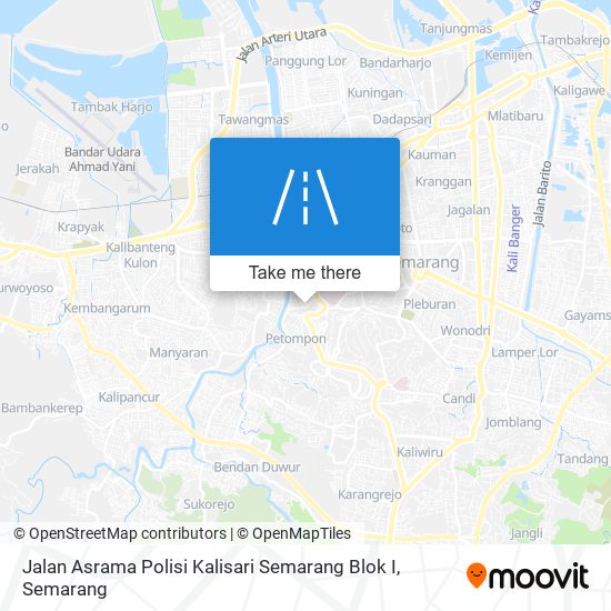 Jalan Asrama Polisi Kalisari Semarang Blok I map