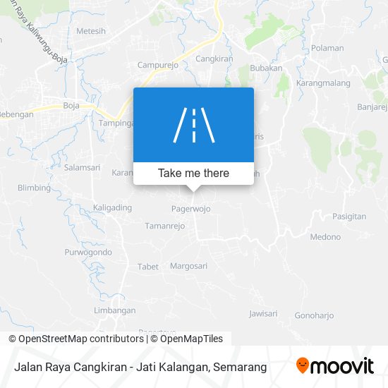 Jalan Raya Cangkiran - Jati Kalangan map