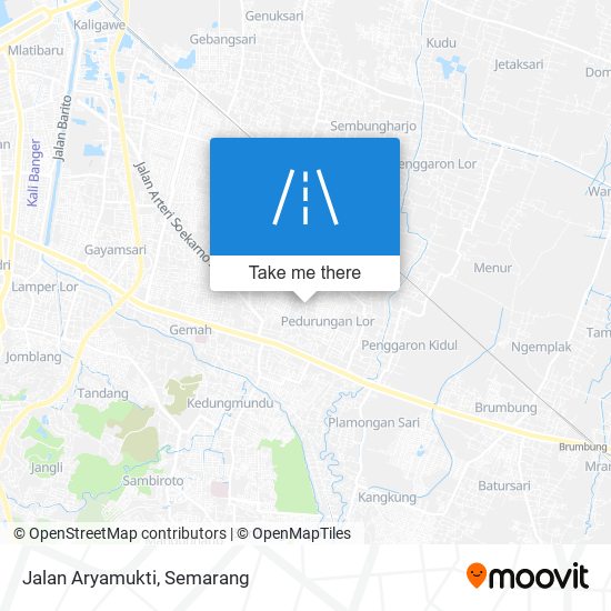 Jalan Aryamukti map