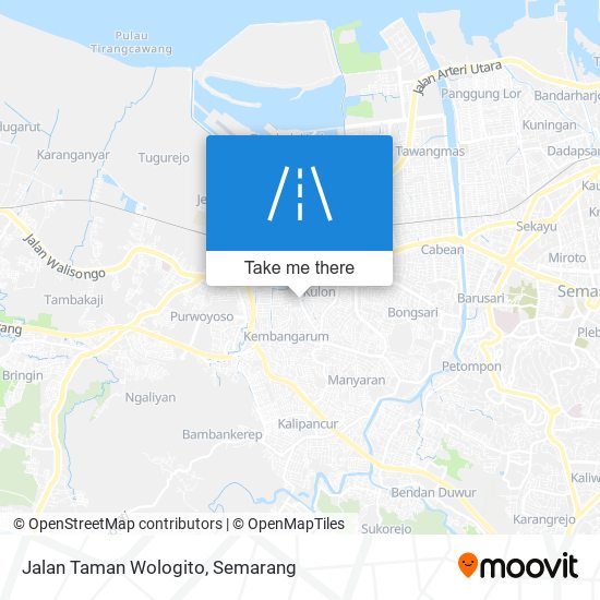 Jalan Taman Wologito map