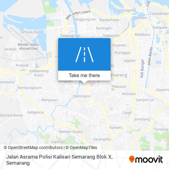 Jalan Asrama Polisi Kalisari Semarang Blok X map