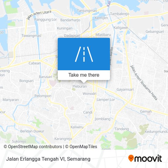 Jalan Erlangga Tengah VI map