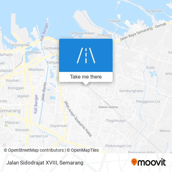 Jalan Sidodrajat XVIII map