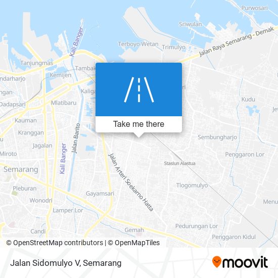 Jalan Sidomulyo V map