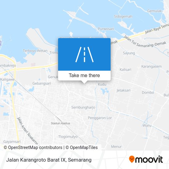Jalan Karangroto Barat IX map
