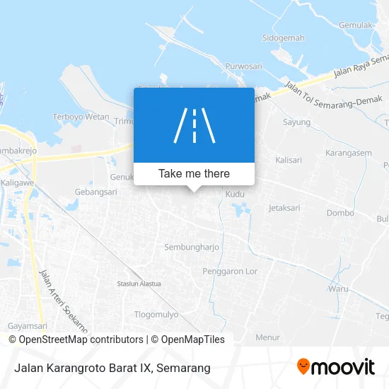 Jalan Karangroto Barat IX map