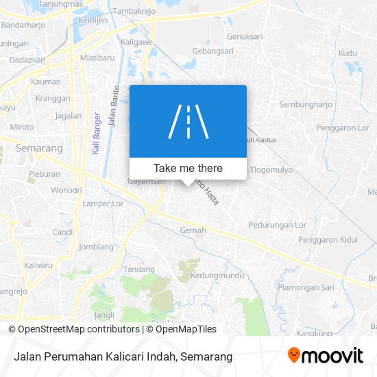 Jalan Perumahan Kalicari Indah map