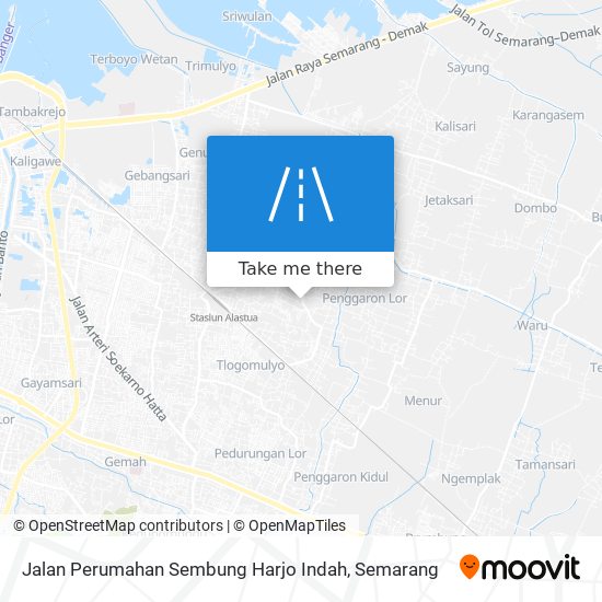 Jalan Perumahan Sembung Harjo Indah map