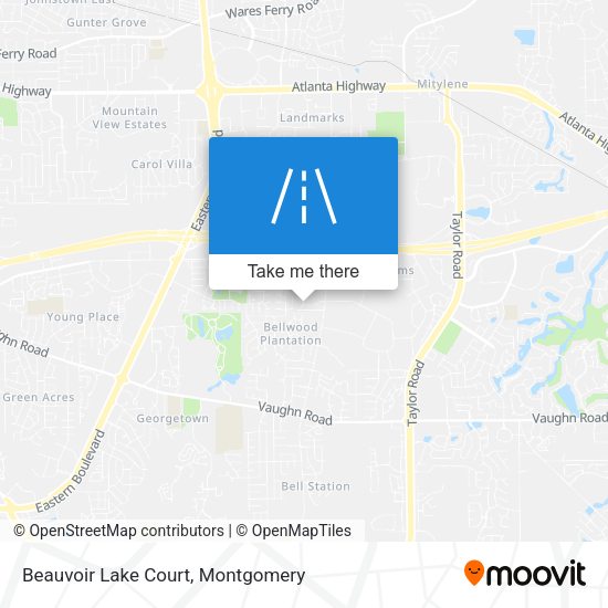Beauvoir Lake Court map