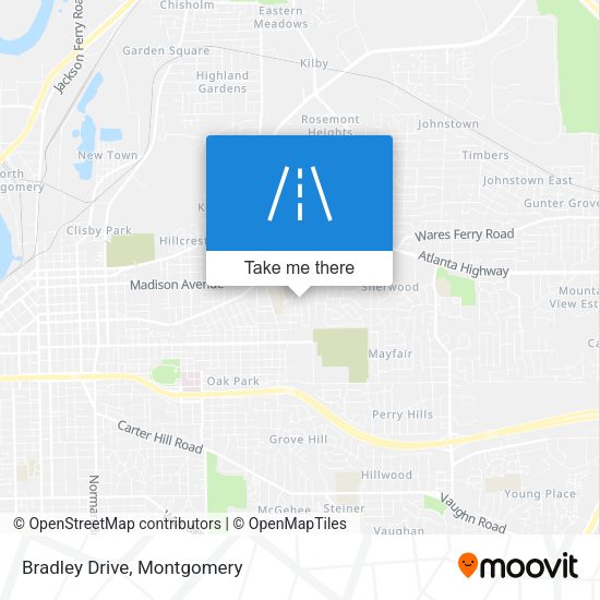 Mapa de Bradley Drive