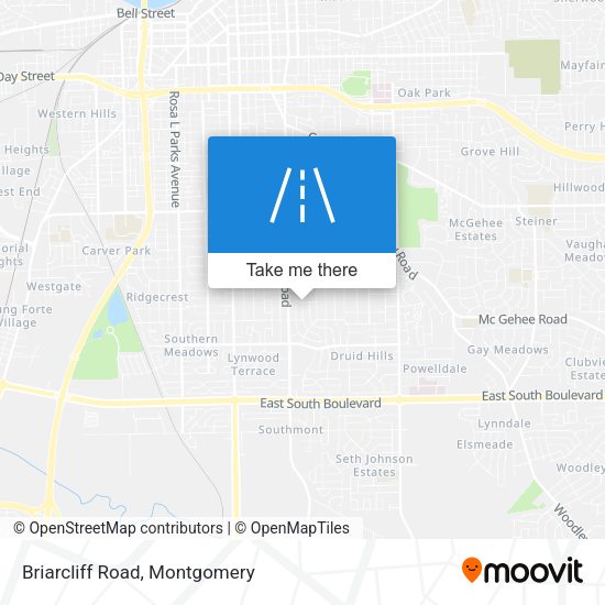Briarcliff Road map