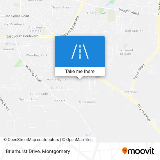 Mapa de Briarhurst Drive
