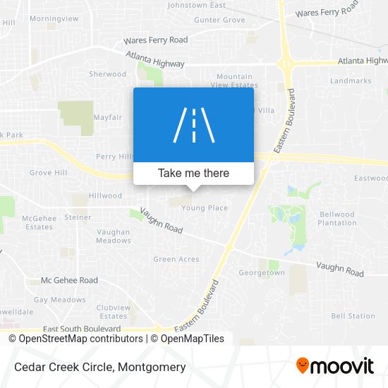 Cedar Creek Circle map