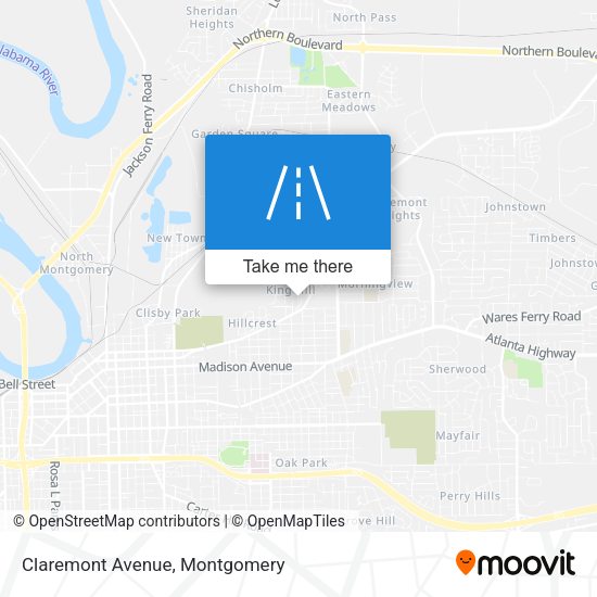 Claremont Avenue map